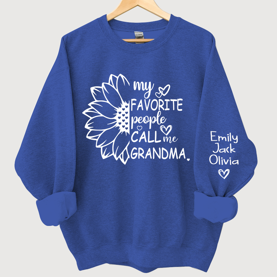 Lofaris My Favorite People Call Me Grandma And Grandkids Sweatshirt