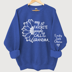 Lofaris My Favorite People Call Me Grandma And Grandkids Sweatshirt