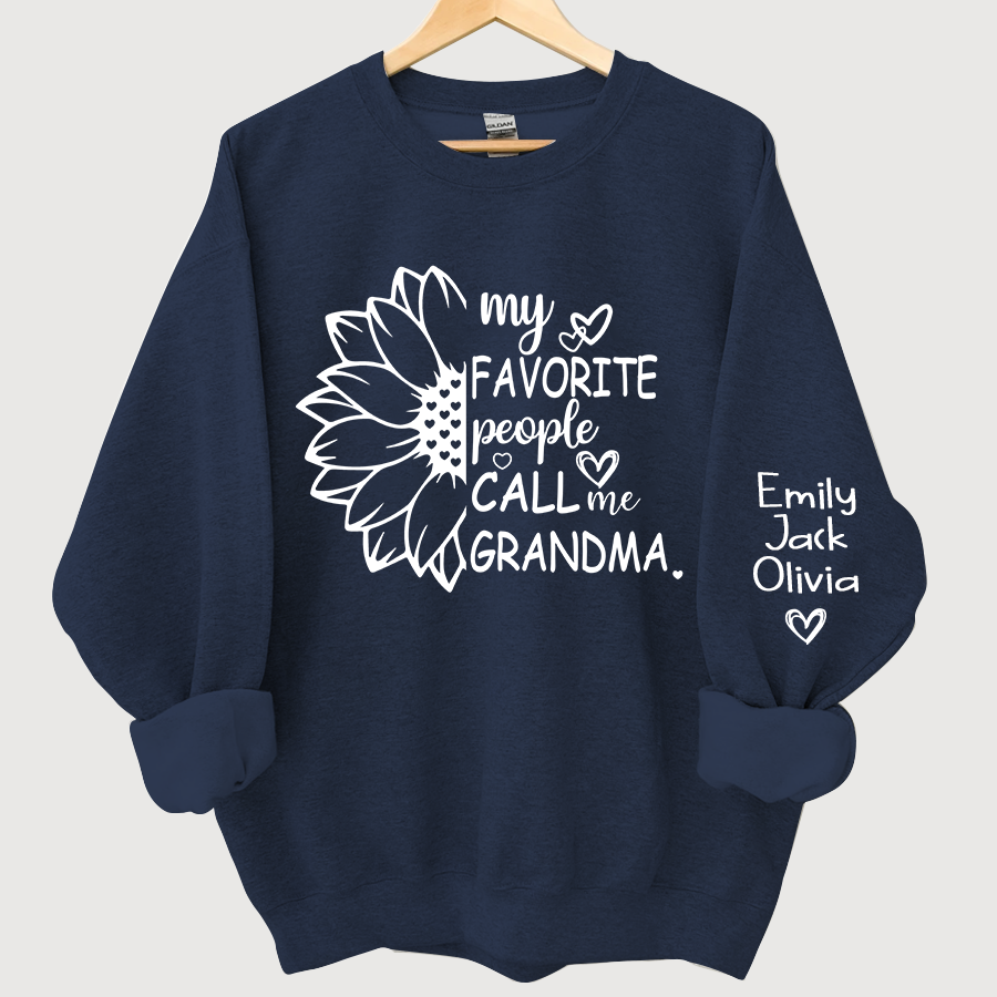 Lofaris My Favorite People Call Me Grandma And Grandkids Sweatshirt