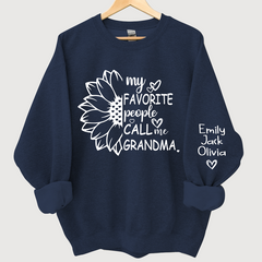 Lofaris My Favorite People Call Me Grandma And Grandkids Sweatshirt
