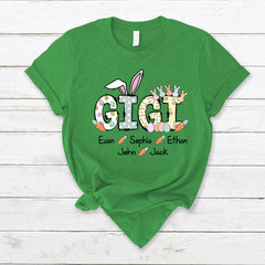 Lofaris Grandma Bunny Gigi Carrot Custom Easter Day T-Shirt
