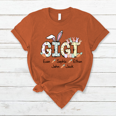 Lofaris Grandma Bunny Gigi Carrot Custom Easter Day T-Shirt