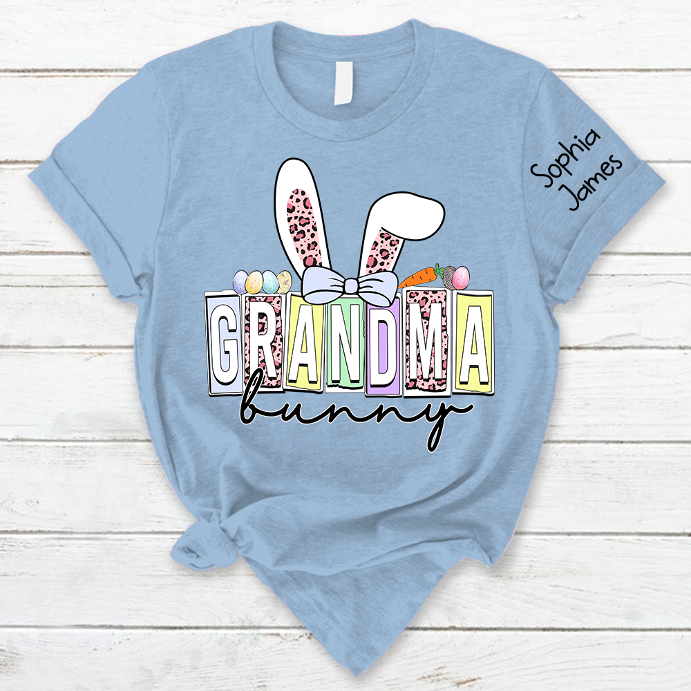 Lofaris Grandma Bunny Kids Custom Easter Days Gift T-Shirt