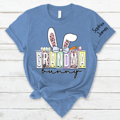 Lofaris Grandma Bunny Kids Custom Easter Days Gift T-Shirt