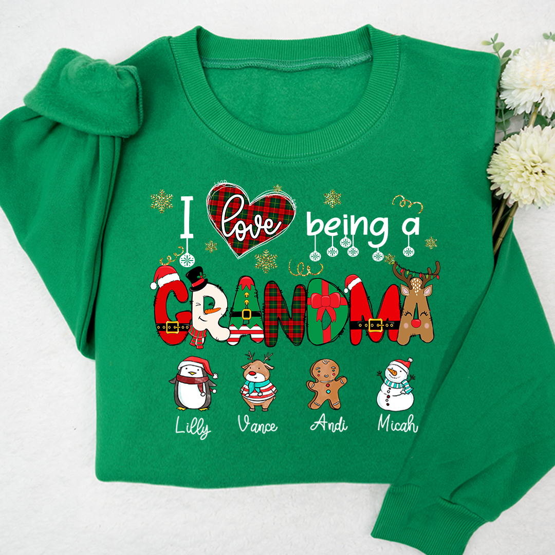 Lofaris Christmas I Love Being A Grandma Sweatshirt
