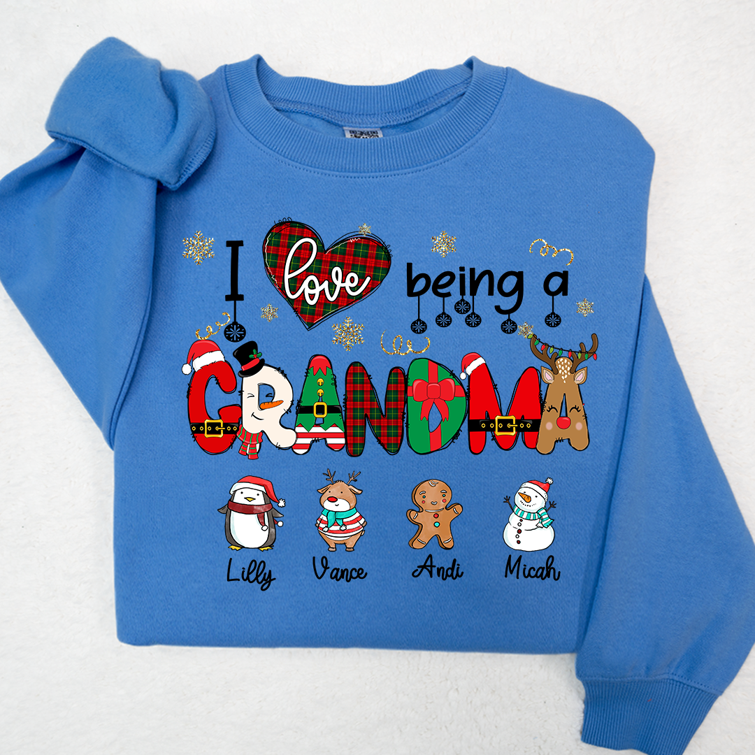 Lofaris Christmas I Love Being A Grandma Sweatshirt