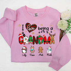 Lofaris Christmas I Love Being A Grandma Sweatshirt