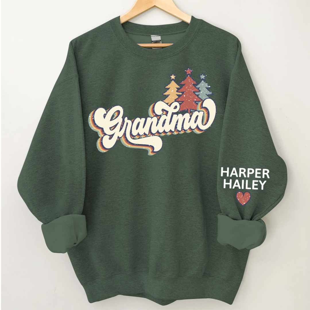 Lofaris Grandma Custom Christmas Tree CTH01 Sweatshirt