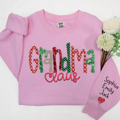 Lofaris Grandma Claus Love Grandkids Christmas Sweatshirt