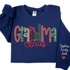 Lofaris Grandma Claus Love Grandkids Christmas Sweatshirt