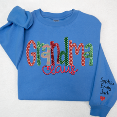 Lofaris Grandma Claus Love Grandkids Christmas Sweatshirt