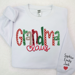 Lofaris Grandma Claus Love Grandkids Christmas Sweatshirt