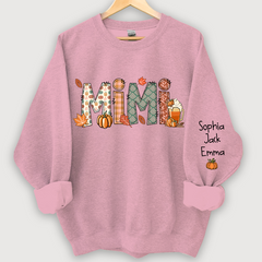 Lofaris Grandma Doodle Grandkids Autumn Custom Sweatshirt