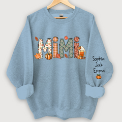 Lofaris Grandma Doodle Grandkids Autumn Custom Sweatshirt