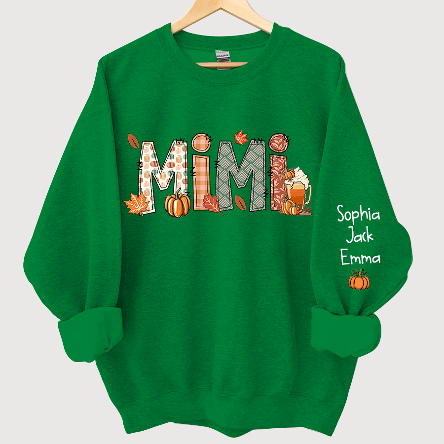 Lofaris Grandma Doodle Grandkids Autumn Custom Sweatshirt