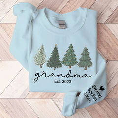 Lofaris Grandma Est Christmas Tree Custom And Kids TH Sweatshirt