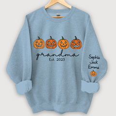 Lofaris Grandma Est Halloween Pumpkins Custom Sweatshirt