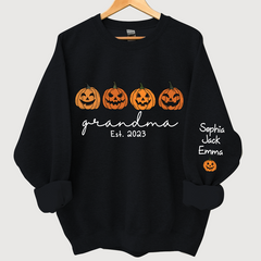 Lofaris Grandma Est Halloween Pumpkins Custom Sweatshirt