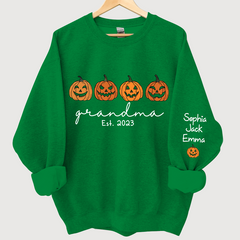 Lofaris Grandma Est Halloween Pumpkins Custom Sweatshirt