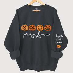 Lofaris Grandma Est Halloween Pumpkins Custom Sweatshirt