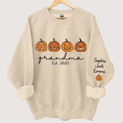 Lofaris Grandma Est Halloween Pumpkins Custom Sweatshirt