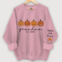 Lofaris Grandma Est Halloween Pumpkins Custom Sweatshirt