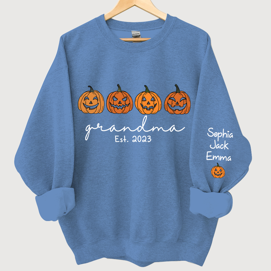 Lofaris Grandma Est Halloween Pumpkins Custom Sweatshirt