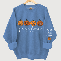 Lofaris Grandma Est Halloween Pumpkins Custom Sweatshirt