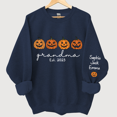 Lofaris Grandma Est Halloween Pumpkins Custom Sweatshirt