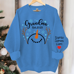 Lofaris Grandma Est Snowman Christmas And Kids Sweatshirt