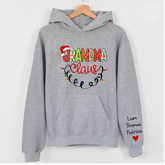 Lofaris Grandma Grandkid Christmas Personalized Name Hoodie