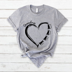 Lofaris Grandma Grandkids Hearts Bunny Easter T-Shirt