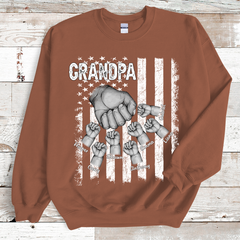 Lofaris Grandma Hands And Grandkids Name Custom Sweatshirt