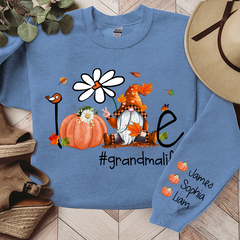 Lofaris Love Grandma Life Gnome Pumpkin Autumn Fall Sweatshirt Gift TH