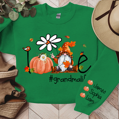 Lofaris Love Grandma Life Gnome Pumpkin Autumn Fall Sweatshirt Gift TH