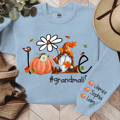 Lofaris Love Grandma Life Gnome Pumpkin Autumn Fall Sweatshirt Gift TH