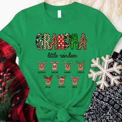 Lofaris Grandma Little Reindeer Custom Christmas T-Shirt