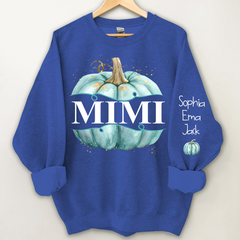 Lofaris Grandma Pumpkin Grandkids Autumn Custom Sweatshirt