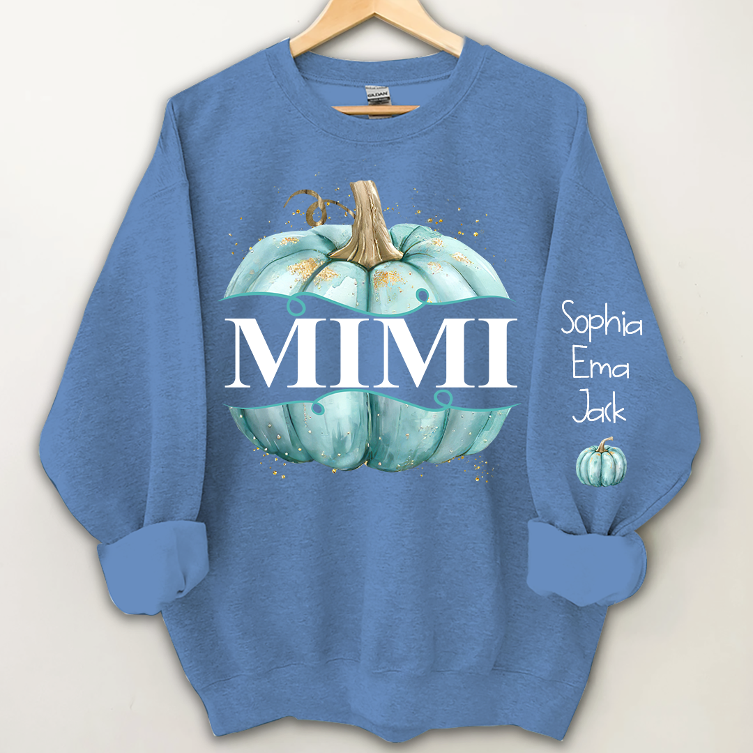Lofaris Grandma Pumpkin Grandkids Autumn Custom Sweatshirt