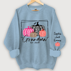 Lofaris Grandma Pumpkin Leopard Color Est Custom Sweatshirt