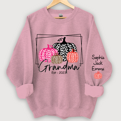 Lofaris Grandma Pumpkin Leopard Color Est Custom Sweatshirt