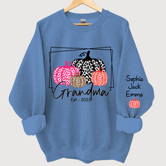 Lofaris Grandma Pumpkin Leopard Color Est Custom Sweatshirt