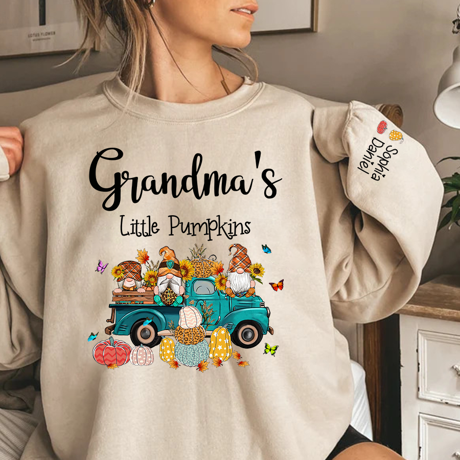 Lofaris Grandmas Little Pumpkin Truck Elf Custom Sweatshirt