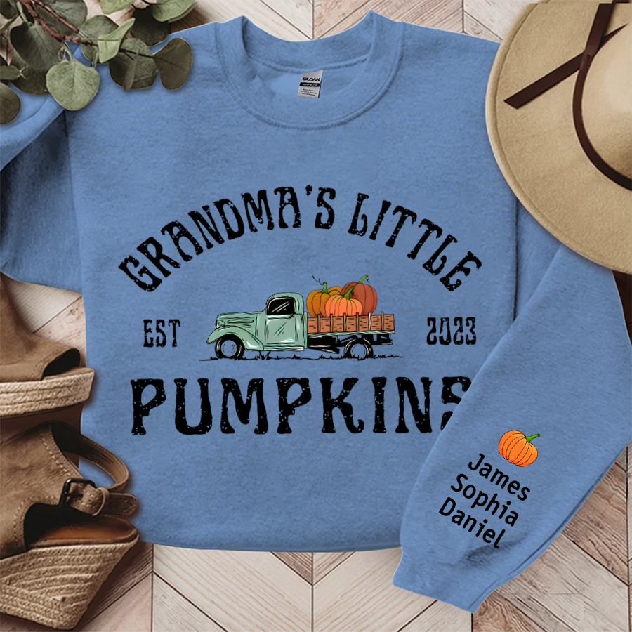 Lofaris Grandmas Little Pumpkins Truck Custom Sweatshirt