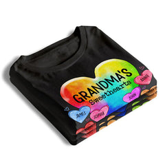 Lofaris Grandmas Sweethearts Colored Heart Custom Sweatshirt