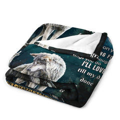 Lofaris Grandsons Gift - Wolf Moon Blanket
