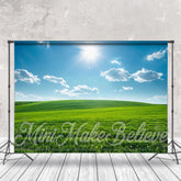 Lofaris Grassland Blue Sky Cloud Spring Backdrop For Photo