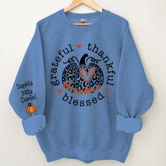 Lofaris Grateful Thankful Blessed Grandma Pumpkin Sweatshirt