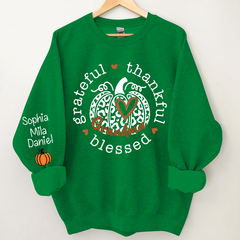 Lofaris Grateful Thankful Blessed Grandma Pumpkin Sweatshirt
