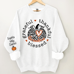 Lofaris Grateful Thankful Blessed Grandma Pumpkin Sweatshirt